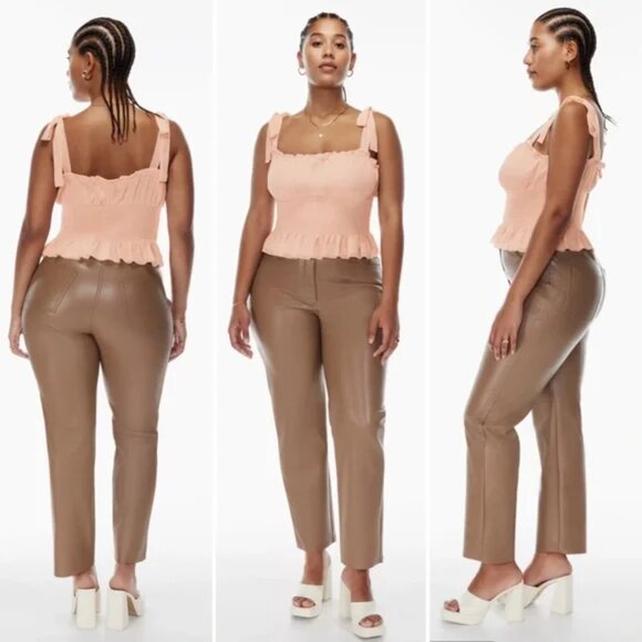 Aritzia Wilfred Ballad Camisole Top Chiffon Coral Blush NWT Size XL - Picture 3 of 7